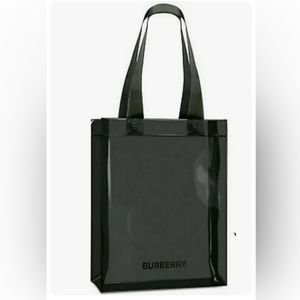 Burberry black translucent tote
